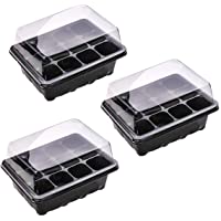 BoloShine Bandeja Semillas- 3 Piezas Semillero Bandeja Invernadero Interio con Agujero para Plantas en Crecimiento…
